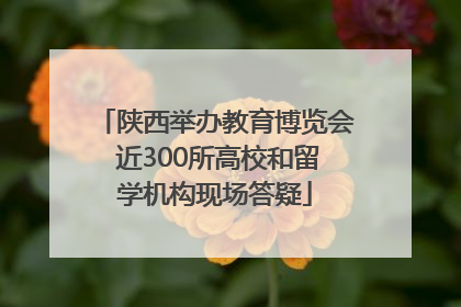 陕西举办教育博览会 近300所高校和留学机构现场答疑
