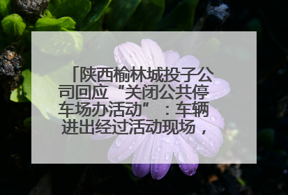 陕西榆林城投子公司回应“关闭公共停车场办活动”：车辆进出经过活动现场，为安全临时关闭