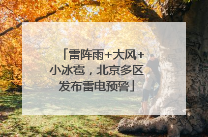 雷阵雨+大风+小冰雹，北京多区发布雷电预警