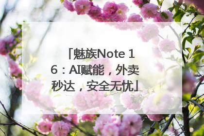 魅族Note 16：AI赋能，外卖秒达，安全无忧