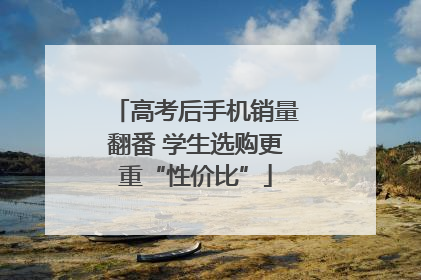 高考后手机销量翻番 学生选购更重“性价比”