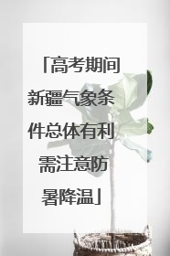 高考期间新疆气象条件总体有利 需注意防暑降温