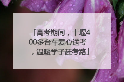 高考期间，十堰400多台车爱心送考，温暖学子赶考路