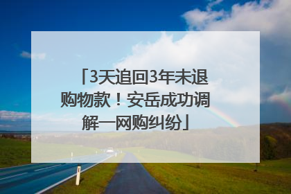 3天追回3年未退购物款！安岳成功调解一网购纠纷