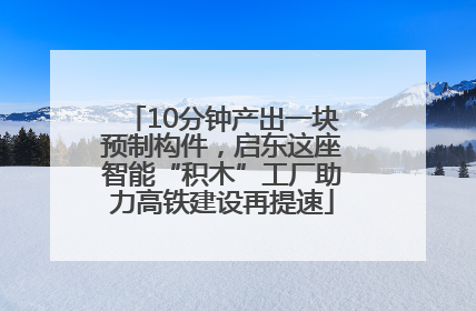 10分钟产出一块预制构件，启东这座智能“积木”工厂助力高铁建设再提速