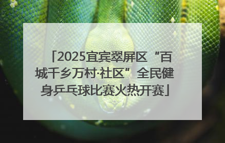 2025宜宾翠屏区“百城千乡万村·社区”全民健身乒乓球比赛火热开赛