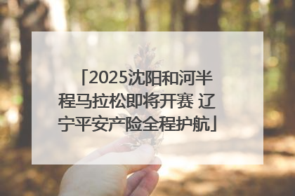 2025沈阳和河半程马拉松即将开赛 辽宁平安产险全程护航
