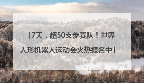 7天，超50支参赛队！世界人形机器人运动会火热报名中