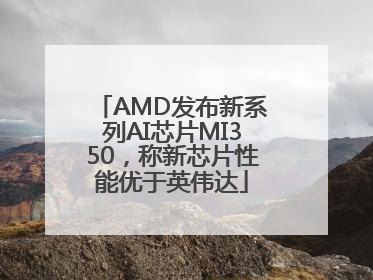 AMD发布新系列AI芯片MI350，称新芯片性能优于英伟达